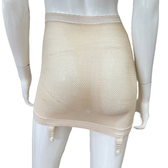 Rare Vintage Jantzen “Summer Frost” Mesh Knit Girdle & Garters, Small - Picture 4 of 8
